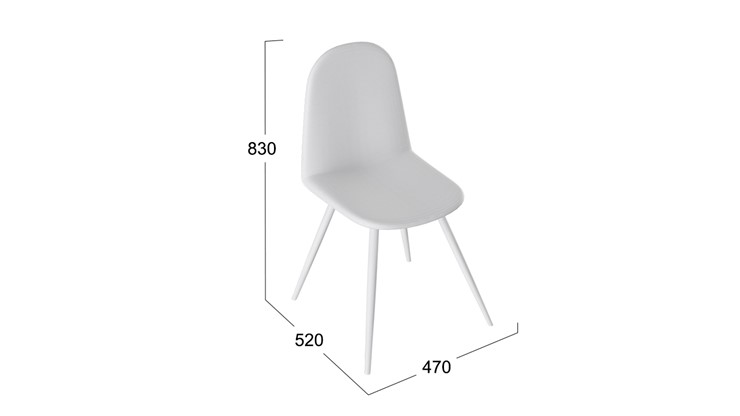 Обеденный стул Марли (конус Т3), Белый муар/Кожзам Белый в Чите - изображение 1
