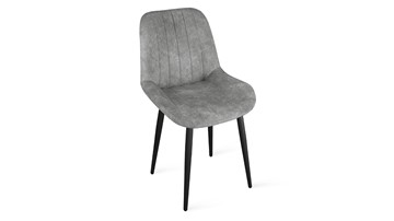 Обеденный стул Марвел Исп. 2 К1С (Черный муар/Микровелюр Wellmart Silver) в Чите