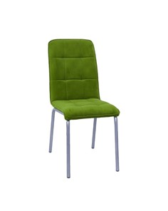 Обеденный стул Премьер  квадрат зеленый С166 (под хром) в Чите