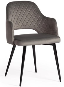 Обеденный стул VALKYRIA (mod. 711) 55х55х80 серый barkhat 26/черный арт.15343 в Чите