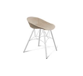Обеденный стул SHT-ST19-SF1 / SHT-S100 (ванильный крем/хром лак) в Чите