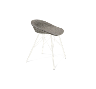 Обеденный стул SHT-ST19-SF1 / SHT-S37 (коричневый сахар/белый муар) в Чите