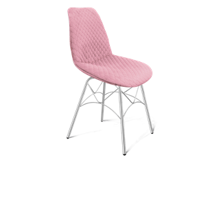 Обеденный стул SHT-ST29-С22 / SHT-S107 (розовый зефир/хром лак) в Чите