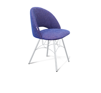 Обеденный стул SHT-ST34 / SHT-S100 (синий мираж/хром лак) в Чите