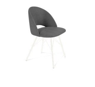 Обеденный стул SHT-ST34 / SHT-S37 (платиново-серый/белый муар) в Чите