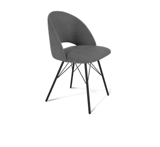 Обеденный стул SHT-ST34 / SHT-S37 (платиново-серый/черный муар) в Чите