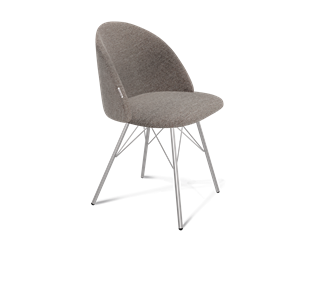 Обеденный стул SHT-ST35 / SHT-S37 (тростниковый сахар/хром лак) в Чите