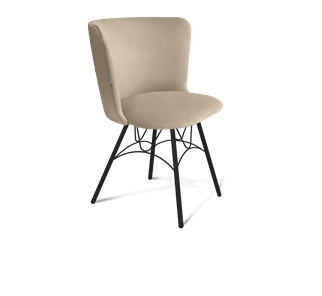 Обеденный стул SHT-ST36 / SHT-S100 (ванильный крем/черный муар) в Чите