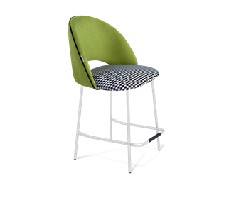 Полубарный стул SHT-ST34-3 / SHT-S29P-1 (оливковый/гусиная лапка/хром лак) в Чите