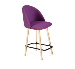 Полубарный стул SHT-ST35 / SHT-S94-1 (ягодное варенье/прозрачный лак/черный муар) в Чите