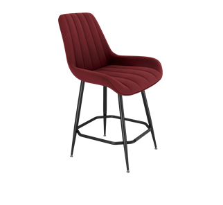 Полубарный стул SHT-ST37 / SHT-S148-1 (рубиновое вино/черный муар) в Чите