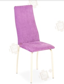 Обеденный стул Волна, каркас металл бежевый, инфинити фиолетовый в Чите