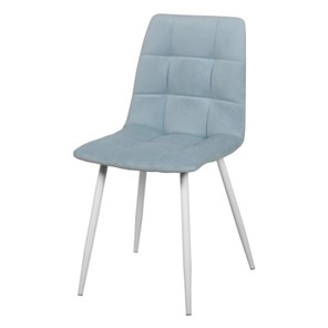 Мягкий стул Чили СРП-052 Эмаль белый голубой в Чите
