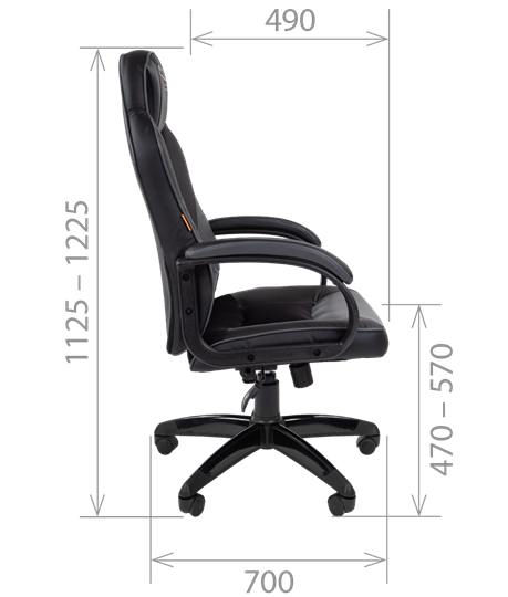 Кресло офисное CHAIRMAN GAME 17, цвет черный / голубой в Чите - изображение 2