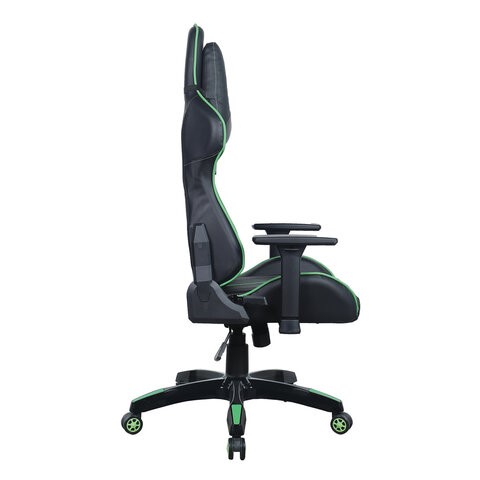 Офисное кресло Brabix GT Carbon GM-120 (две подушки, экокожа, черное/зеленое) 531929 в Чите - изображение 1