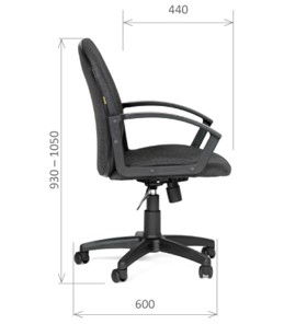 Компьютерное кресло CHAIRMAN 681 Ткань C-3 черное в Чите - предосмотр 2