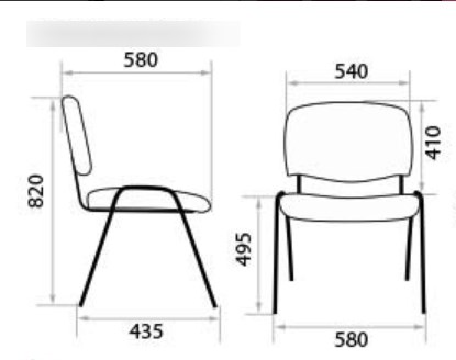 Офисный стул Iso black С6 в Чите - изображение 1