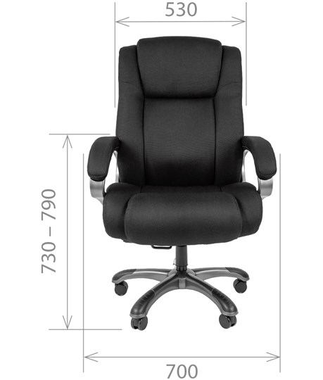 Кресло компьютерное CHAIRMAN 410 Акриловая ткань SX Черный в Чите - изображение 1