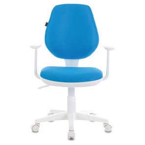 Кресло Brabix Fancy MG-201W (с подлокотниками, пластик белый, голубое) 532411 в Чите - предосмотр 1
