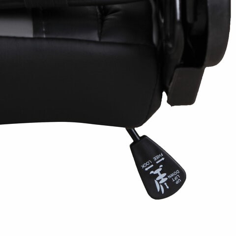 Кресло компьютерное Brabix GT Racer GM-100 (две подушки, экокожа, черное/серое) 531926 в Чите - изображение 11
