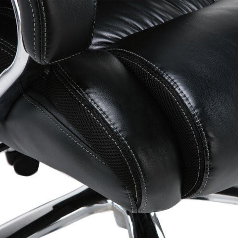 Кресло Brabix Premium Status HD-003 (рециклированная кожа, хром, черное) 531821 в Чите - изображение 9