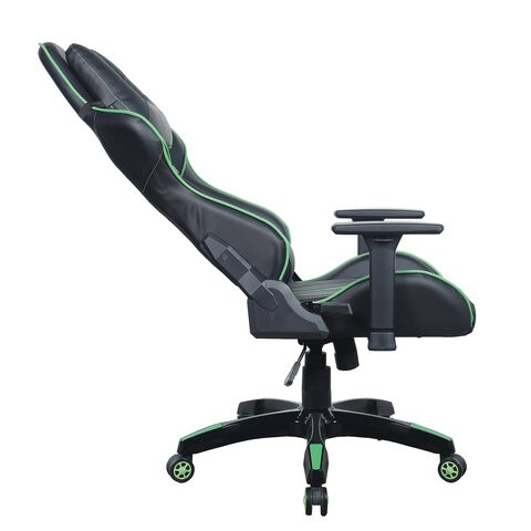 Офисное кресло Brabix GT Carbon GM-120 (две подушки, экокожа, черное/зеленое) 531929 в Чите - изображение 4