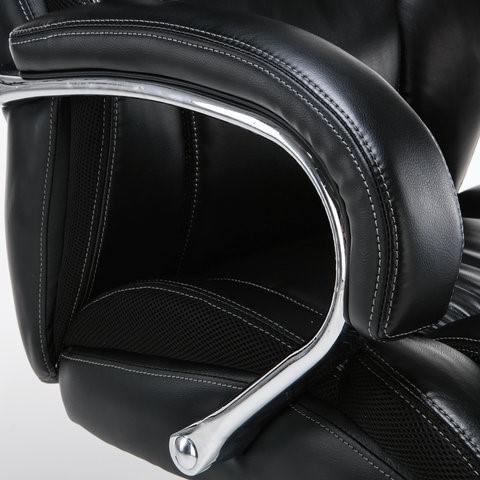Кресло Brabix Premium Status HD-003 (рециклированная кожа, хром, черное) 531821 в Чите - изображение 7