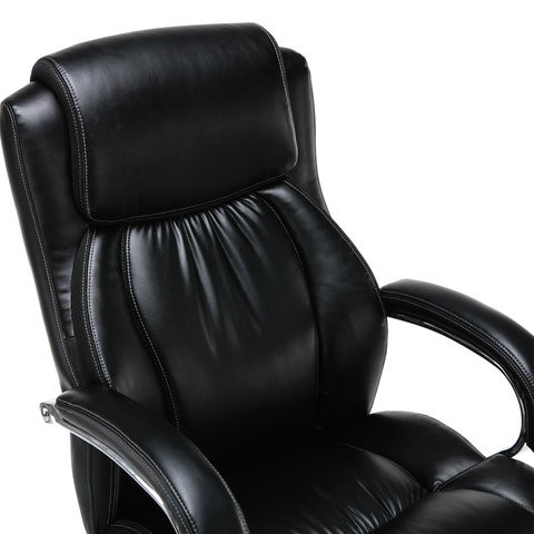 Кресло Brabix Premium Status HD-003 (рециклированная кожа, хром, черное) 531821 в Чите - изображение 4