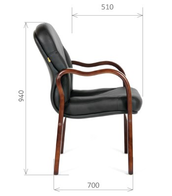 Кресло офисное CHAIRMAN 658 Натуральная кожа черный в Чите - изображение 2