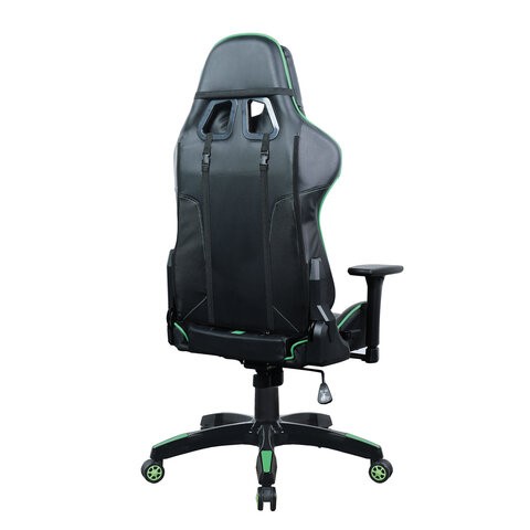 Офисное кресло Brabix GT Carbon GM-120 (две подушки, экокожа, черное/зеленое) 531929 в Чите - изображение 2