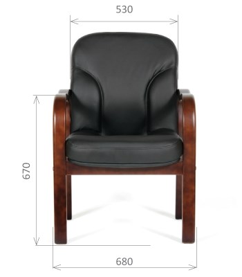 Кресло офисное CHAIRMAN 658 Натуральная кожа черный в Чите - изображение 1