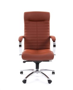 Кресло CHAIRMAN 480 Экокожа Terra 111 (коричневая) в Чите - предосмотр 1