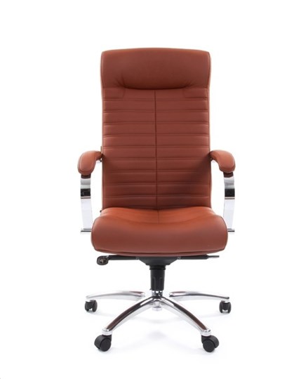 Кресло CHAIRMAN 480 Экокожа Terra 111 (коричневая) в Чите - изображение 1
