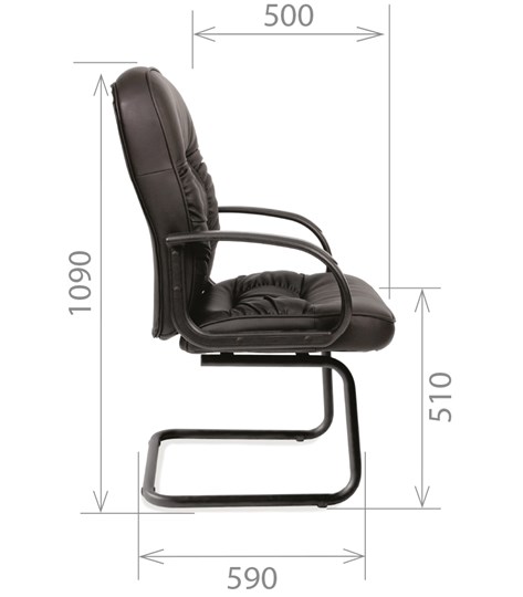 Компьютерное кресло CHAIRMAN 416V экокожа черная в Чите - изображение 2