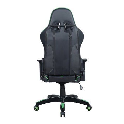 Офисное кресло Brabix GT Carbon GM-120 (две подушки, экокожа, черное/зеленое) 531929 в Чите - изображение 3