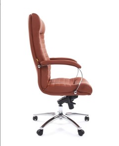 Кресло CHAIRMAN 480 Экокожа Terra 111 (коричневая) в Чите - предосмотр 2