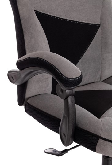 Кресло компьютерное ARENA флок , серый/черный, 29/35 арт.14129 в Чите - изображение 11