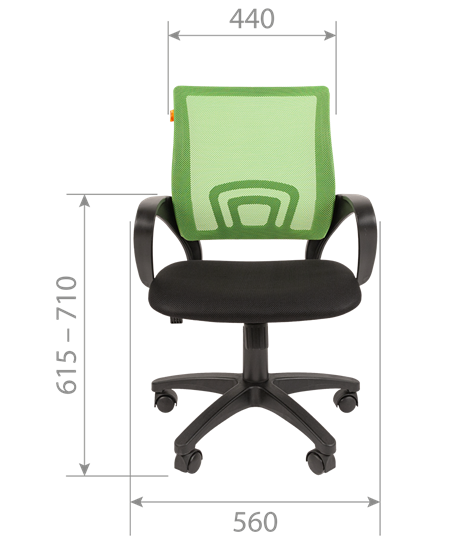 Кресло офисное CHAIRMAN 696 black Сетчатый акрил DW62 черный в Чите - изображение 3