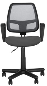 Компьютерное кресло ALFA GTP (PM60) ткань CAGLIARI /сетка черный в Чите
