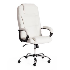 Офисное кресло BERGAMO Хром (22) кож/зам, белый, арт.19400 в Чите