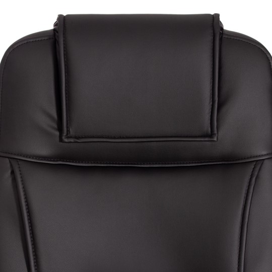 Кресло компьютерное BERGAMO Хром (22) кож/зам, черный, арт.19370 в Чите - изображение 7