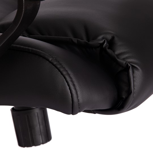 Кресло компьютерное BERGAMO Хром (22) кож/зам, черный, арт.19370 в Чите - изображение 9
