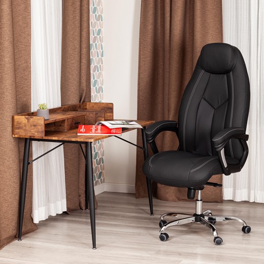 Офисное кресло BOSS Lux, кож/зам, черный, арт.21151 в Чите - изображение 12