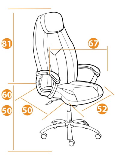 Офисное кресло BOSS Lux, кож/зам, черный, арт.21151 в Чите - изображение 13