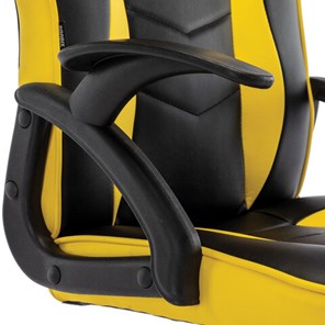 Кресло офисное BRABIX "Shark GM-203", экокожа, черное/желтое, 532514 в Чите - предосмотр 6