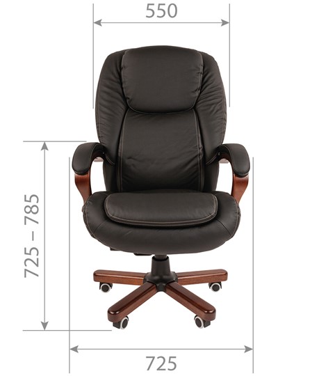 Компьютерное кресло CHAIRMAN 408 кожа черная в Чите - изображение 1
