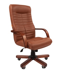 Офисное кресло CHAIRMAN 480 WD, экокожа, цвет коричневый в Чите - предосмотр