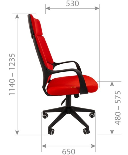 Офисное кресло CHAIRMAN 525, серое в Чите - изображение 2