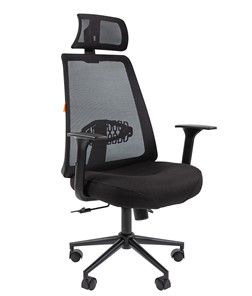 Компьютерное кресло CHAIRMAN 535 BLACK Сетчатый акрил черный / Полиэстер черный в Чите - предосмотр