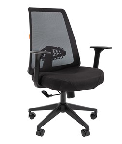 Кресло компьютерное CHAIRMAN 535 LT Сетчатый акрил черный / Полиэстер черный в Чите